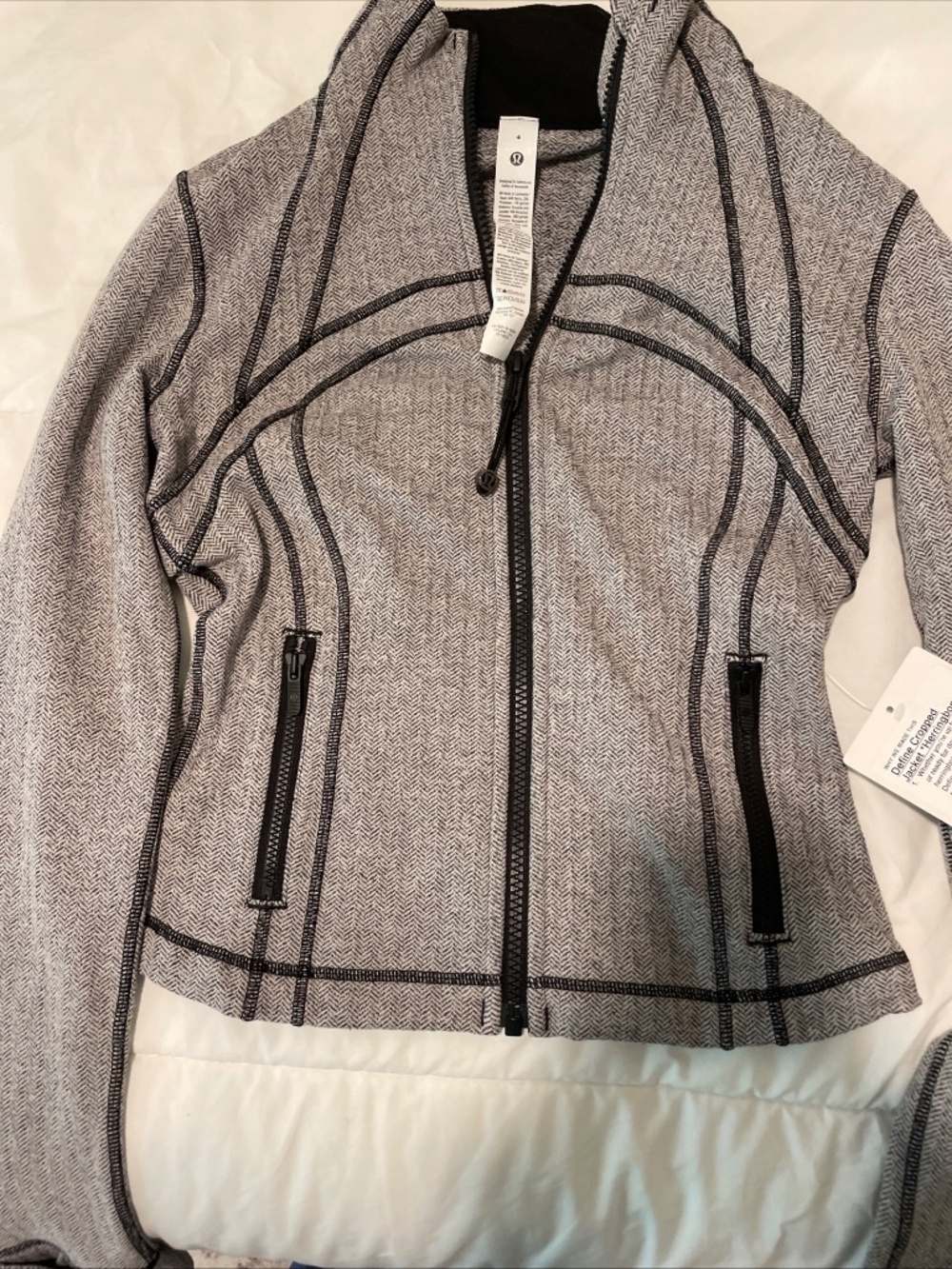 Lululemon Define Cropped Jacket Herringbone Size 4 - Picture 7 of 13